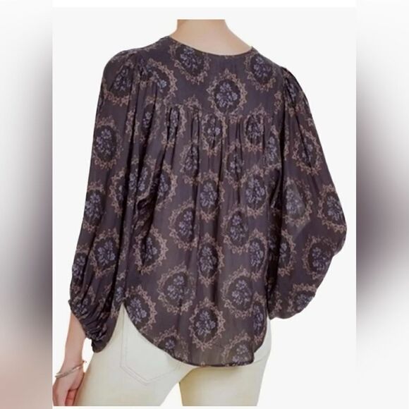 Free People Women Midnight Combo Blouse Top Size Large NWT - Picture 6 of 8